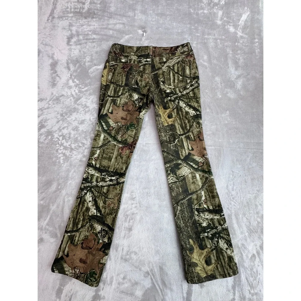 Mossy Oak Break-Up Infinity Camo Pants‎ Womens 8 Brown Green Bootcut Stretch